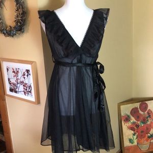 VINTAGE 60’s MOVIESTAR brand Size 36 Wicked Sexy BabyDoll Transparent Pleats USA